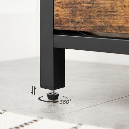 VOREN Shoe Cabinet, Brown/Black