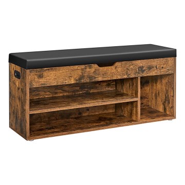 VOREN Shoe Cabinet Brown/Black