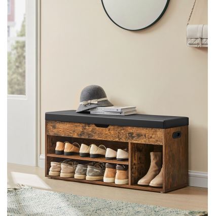 VOREN Shoe Cabinet Brown/Black