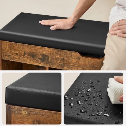 VOREN Shoe Cabinet Brown/Black