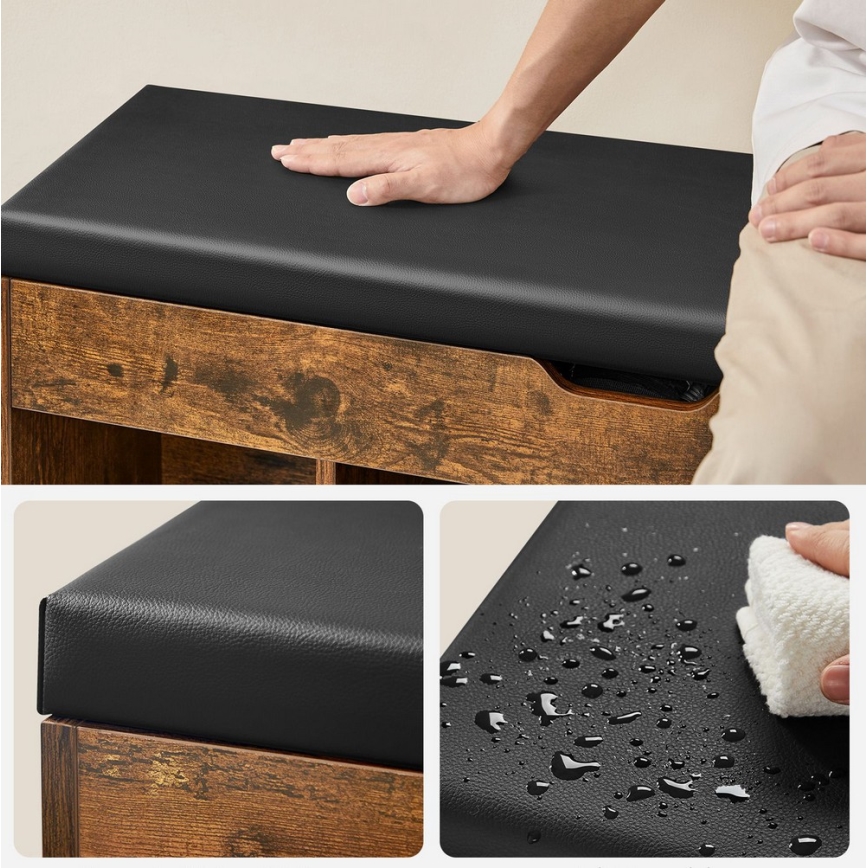 VOREN Shoe Cabinet Brown/Black