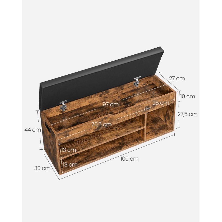 VOREN Shoe Cabinet Brown/Black