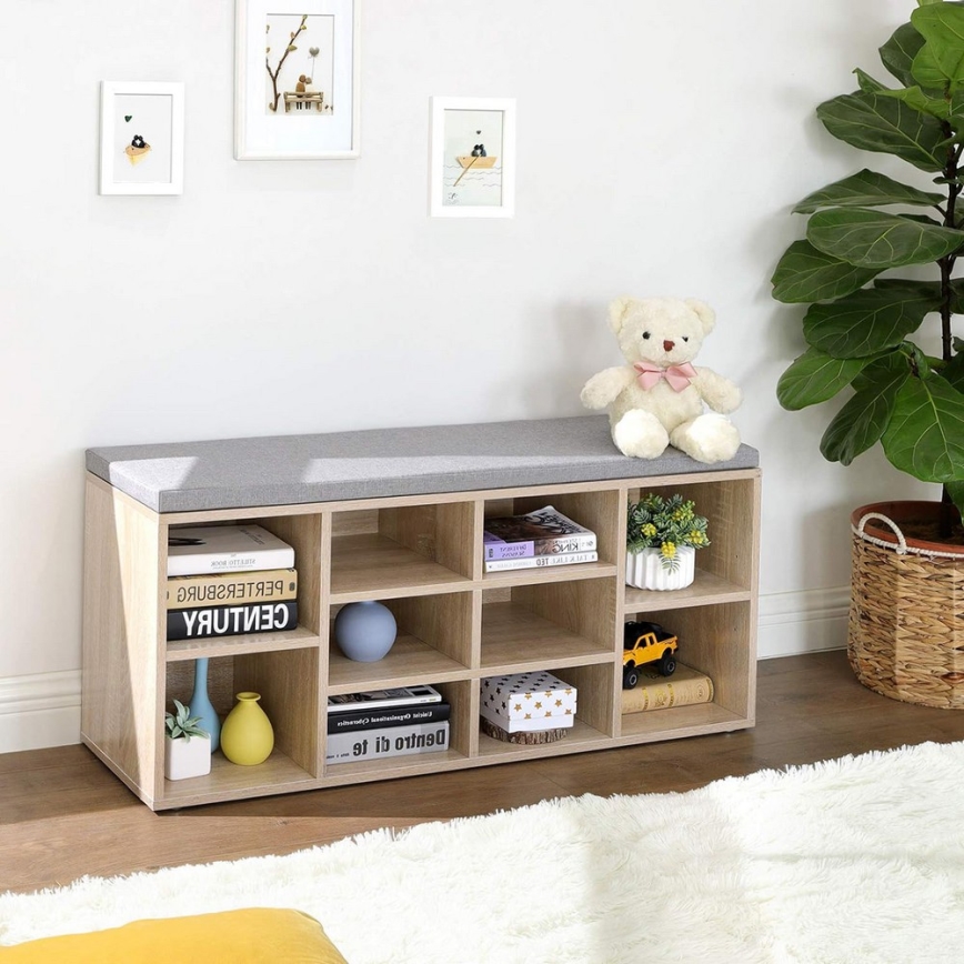 VOREN Shoe Cabinet - Brown/Grey