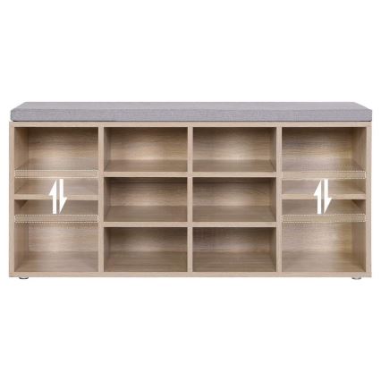 VOREN Shoe Cabinet - Brown/Grey