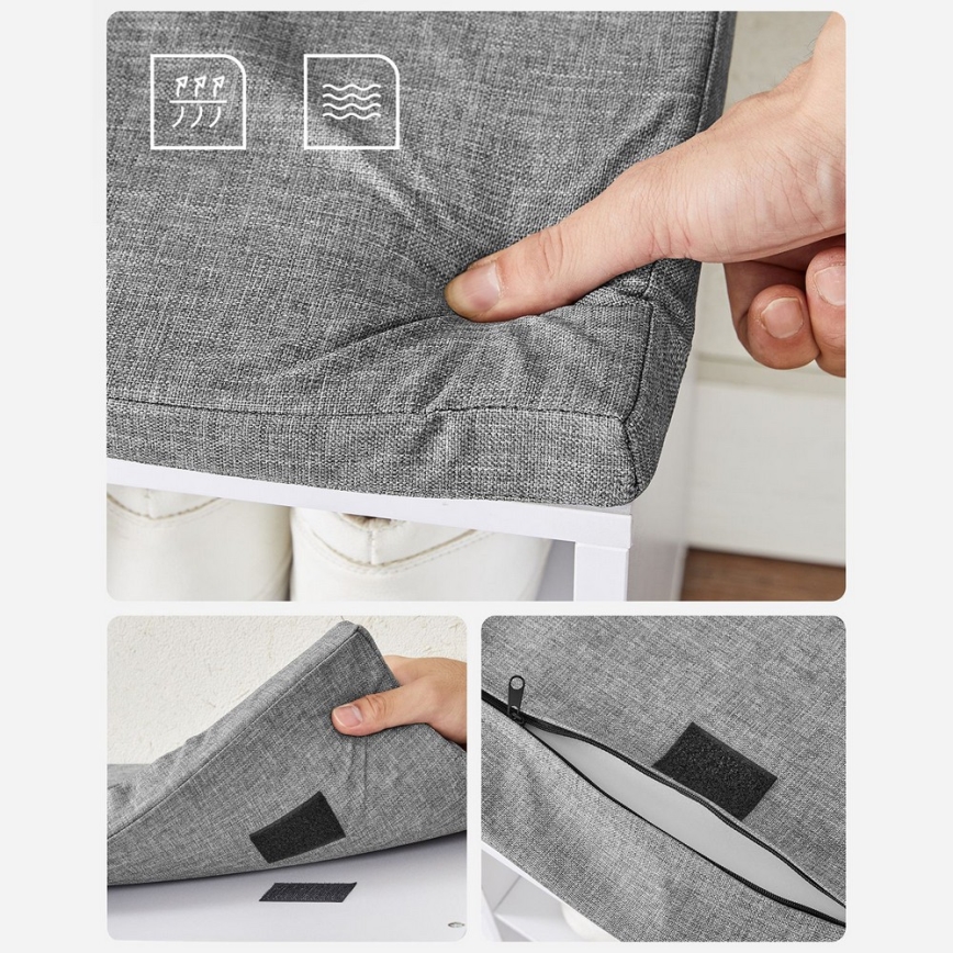 VOREN Shoe Cabinet - White/Grey