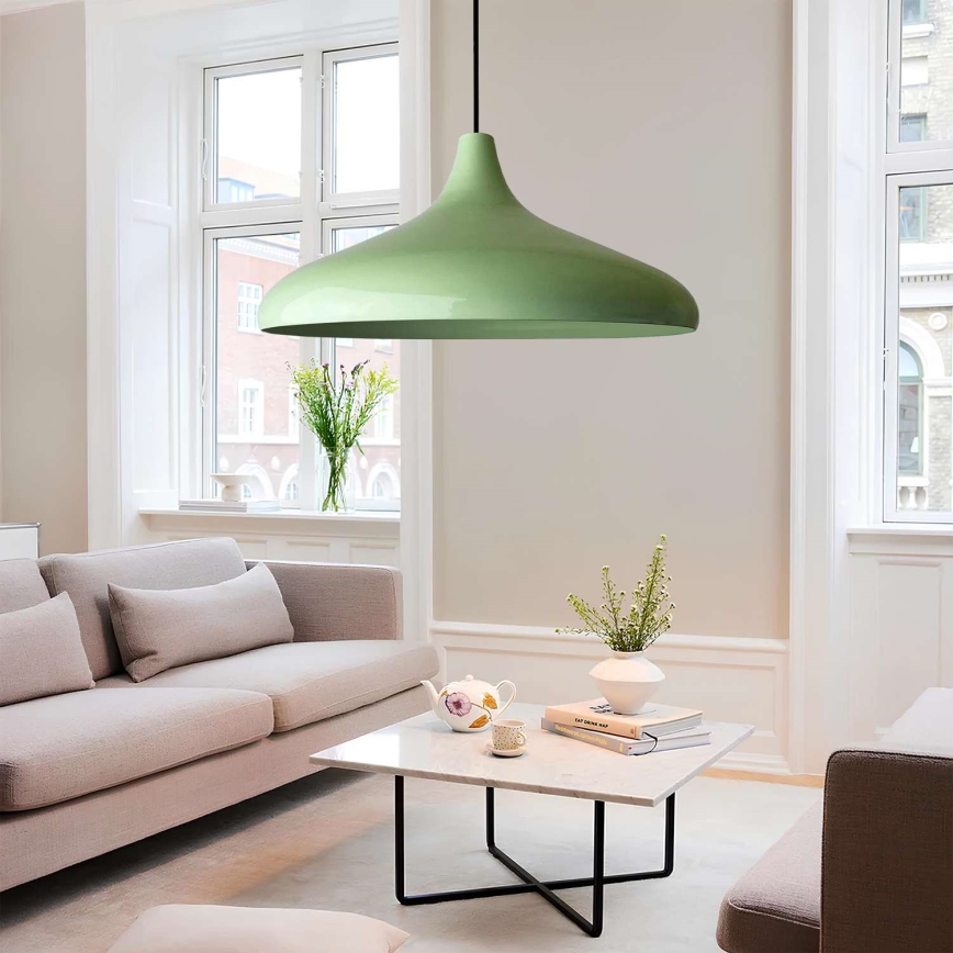 VULCANO pendant light on cord 1xE27/40W/230V, green