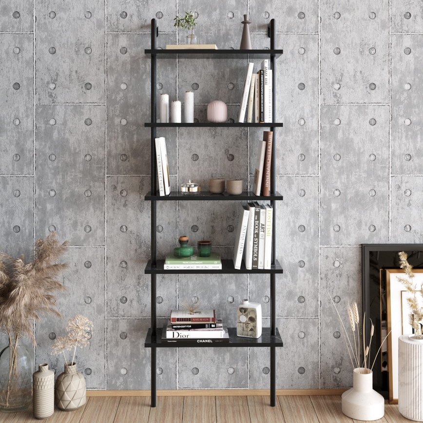 Wall bookcase PAULA 174x60 cm black
