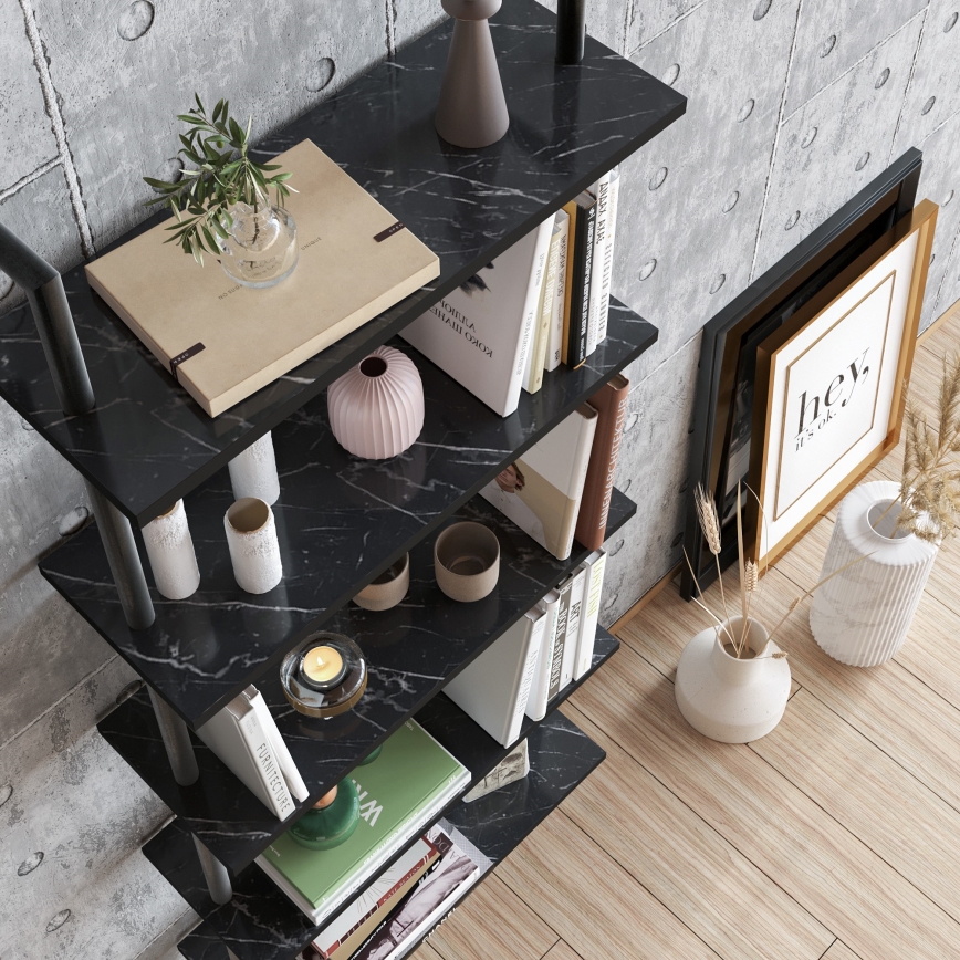 Wall bookcase PAULA 174x60 cm black