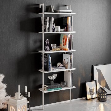 Wall bookcase PAULA 174x60 cm white