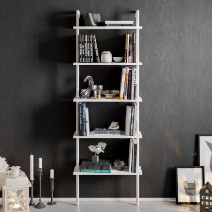 Wall bookcase PAULA 174x60 cm white