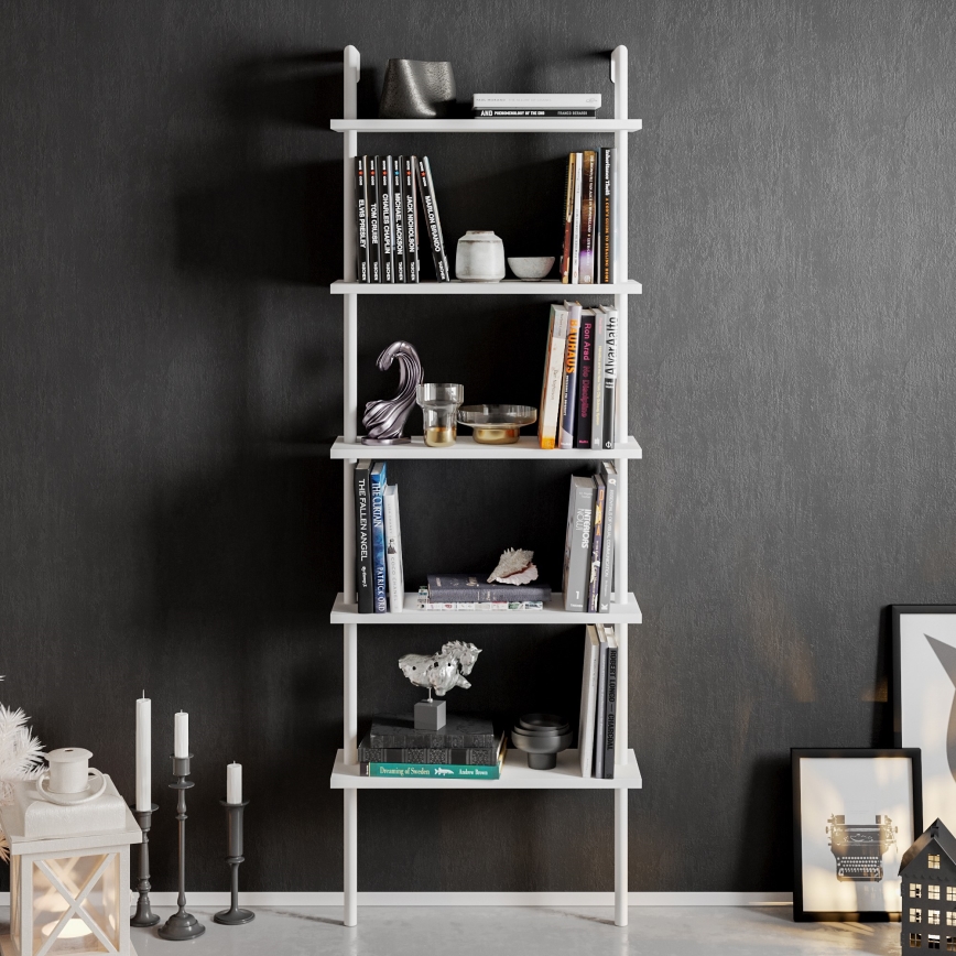 Wall bookcase PAULA 174x60 cm white