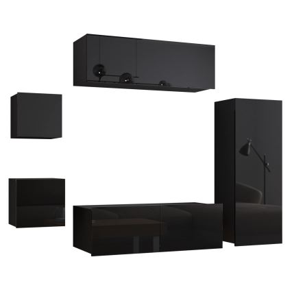 Wall cabinet CALABRINI 34x105 cm black