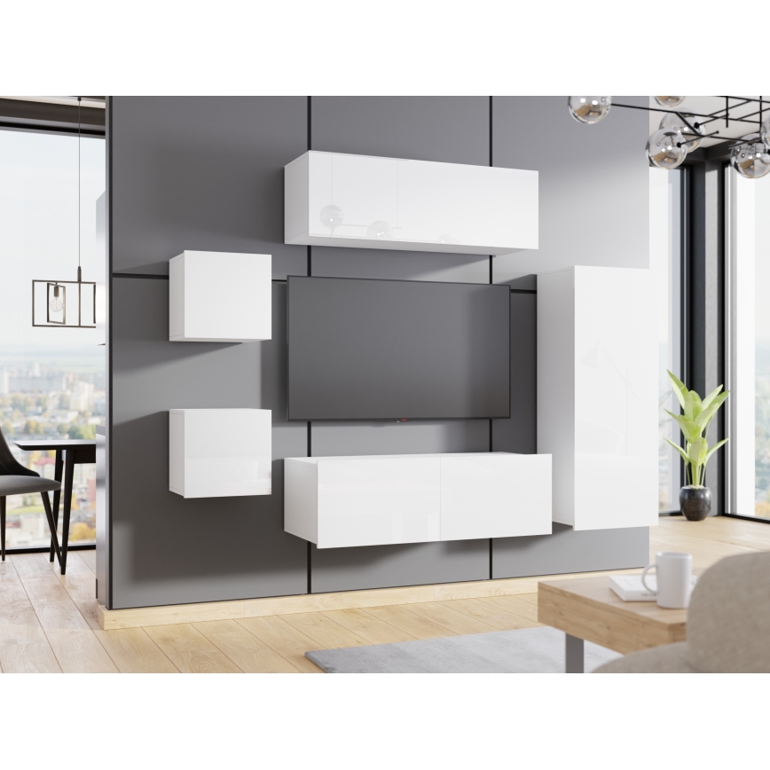 Wall cabinet CALABRINI 34x105 cm white