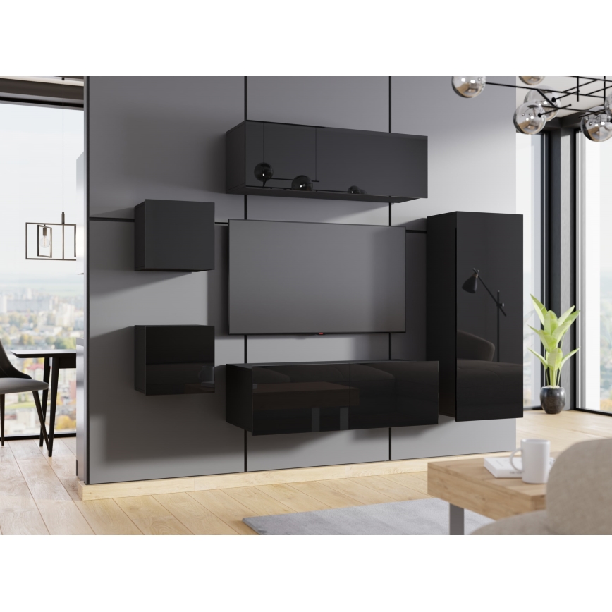Wall cabinet CALABRINI 34x34 cm black