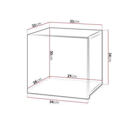 Wall cabinet CALABRINI 34x34 cm white