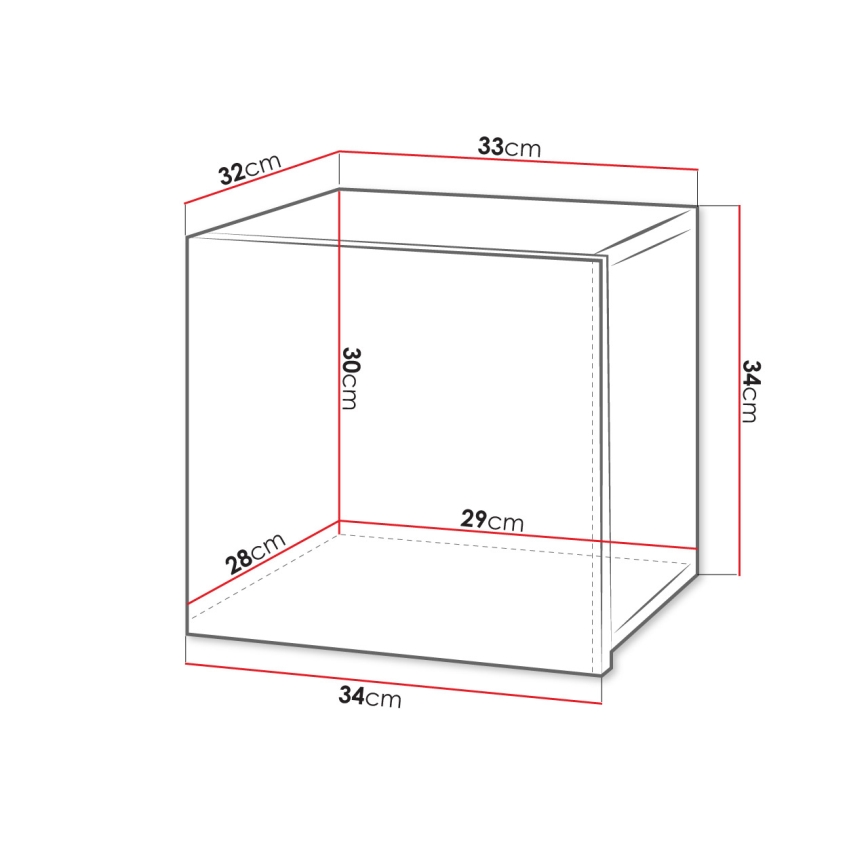 Wall cabinet CALABRINI 34x34 cm white