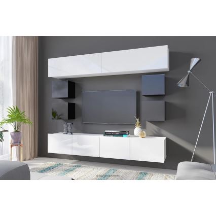 Wall cabinet PAVO 34x34 cm shiny black