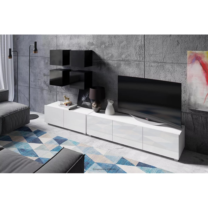 Wall cabinet PAVO 34x34 cm shiny black