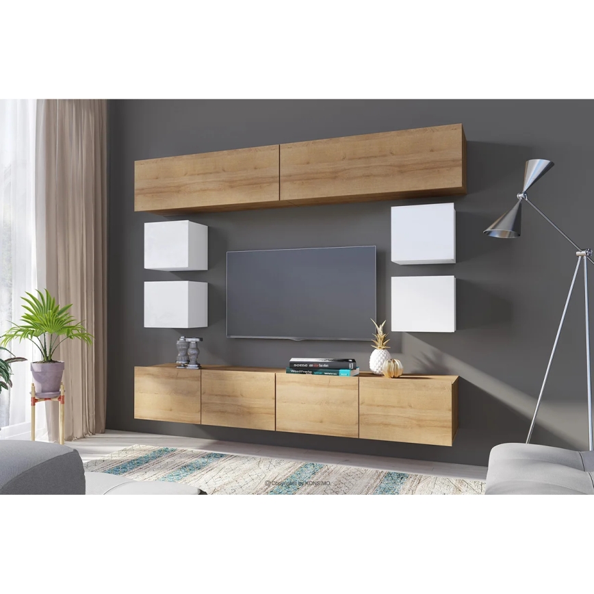 Wall cabinet PAVO 34x34 cm shiny white