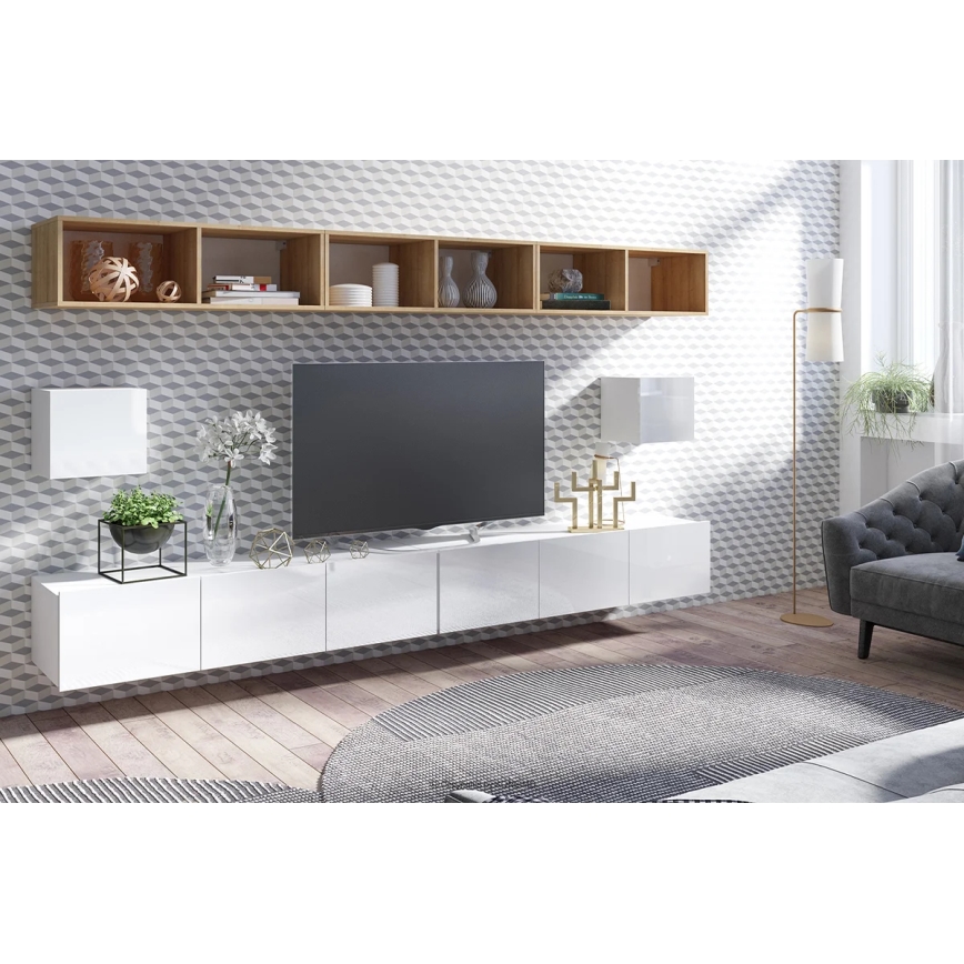 Wall cabinet PAVO 34x34 cm shiny white