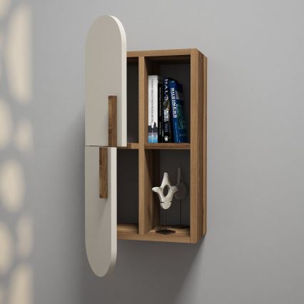 Wall cabinet ROSE 60x35 cm brown/creamy