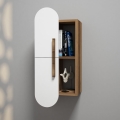 Wall cabinet ROSE 80x35 cm white/brown