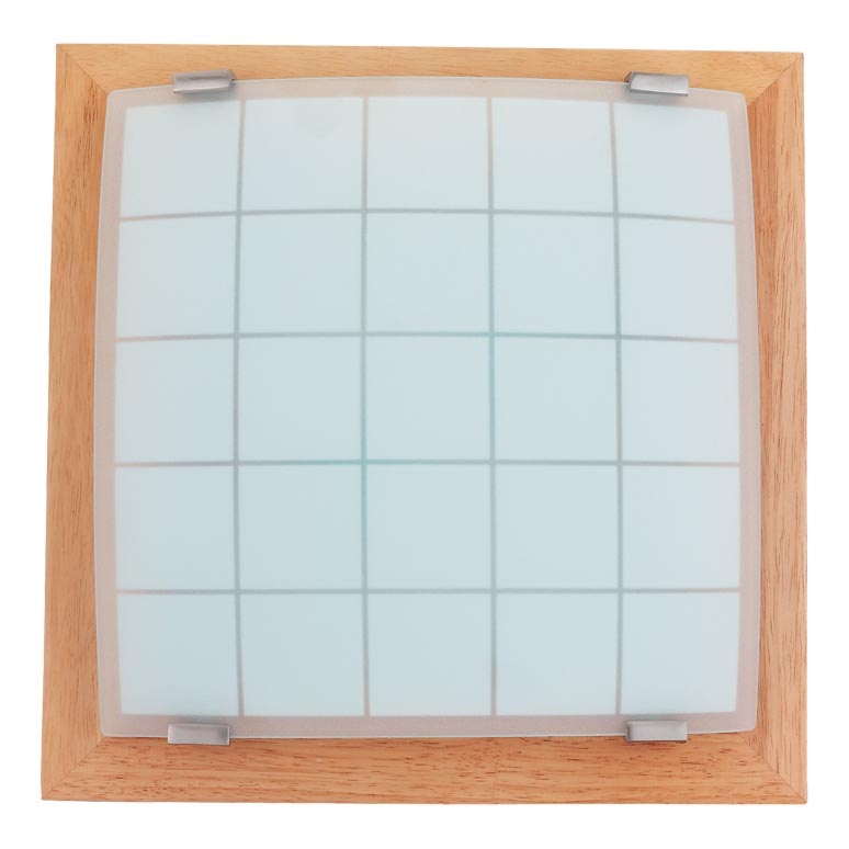 Wall ceiling light GEOMETRICA 2xE27/60W/230V rubber tree 35x35 cm