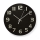 Wall clock 1xAA/1,5V glass 30 cm black