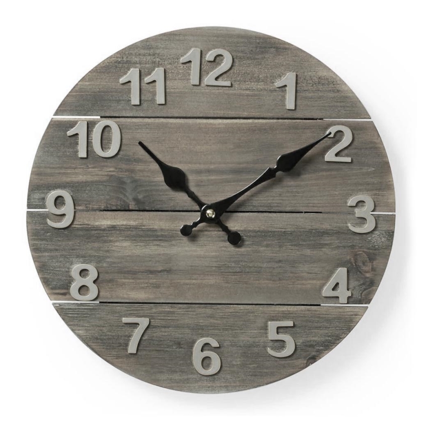 Wall clock 1xAA/1,5V spruce 30 cm