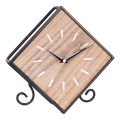 Wall clock 1xAA 21.5x22 cm beige/black