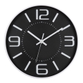 Wall clock 1xAA 29 cm black