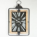 Wall clock 1xAA 76x46 beige/black