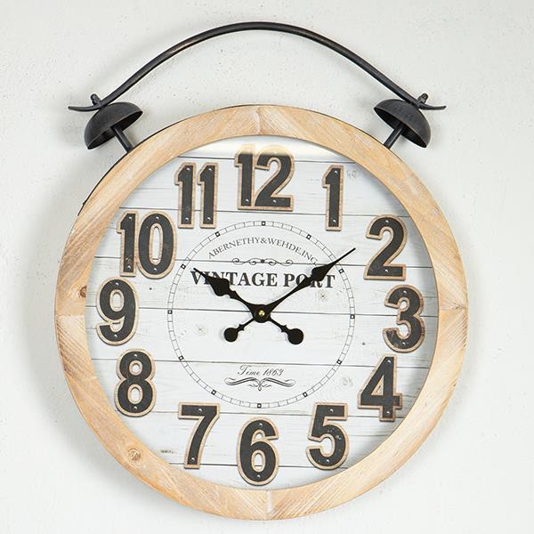 Wall clock 1xAA d. 50 cm beige