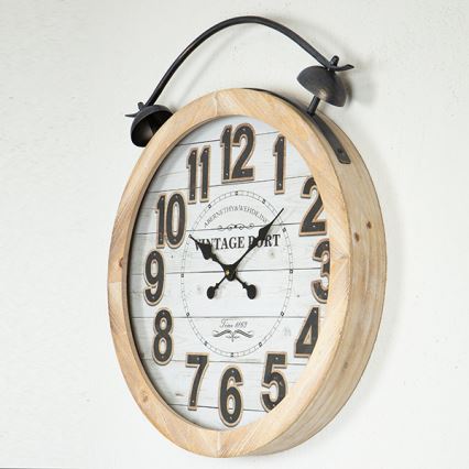 Wall clock 1xAA d. 50 cm beige