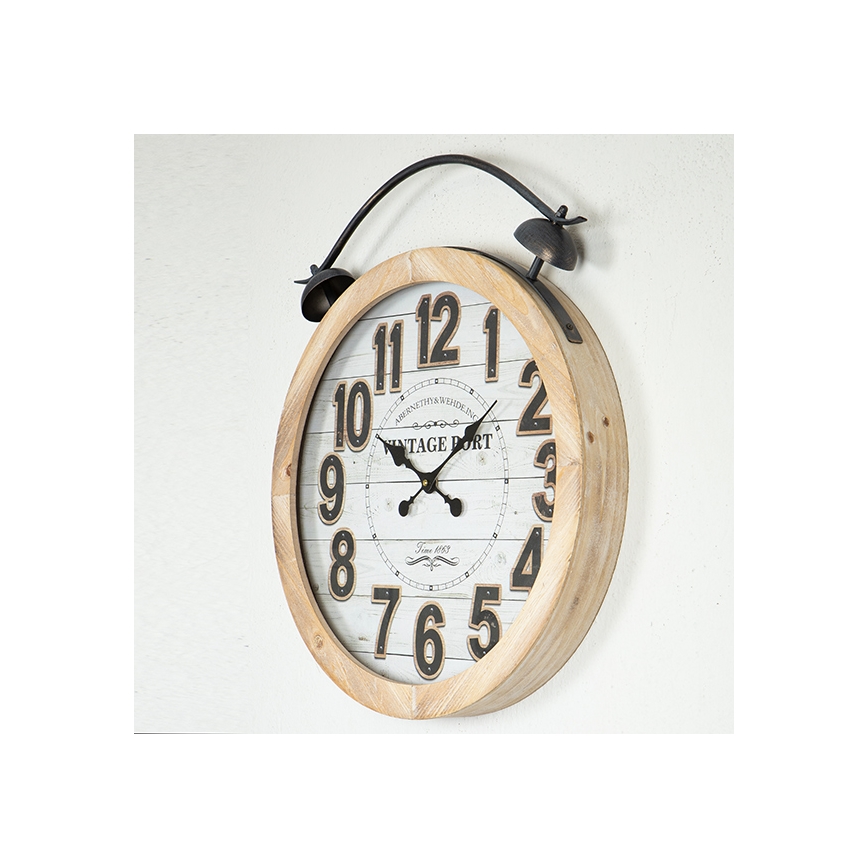 Wall clock 1xAA d. 50 cm beige