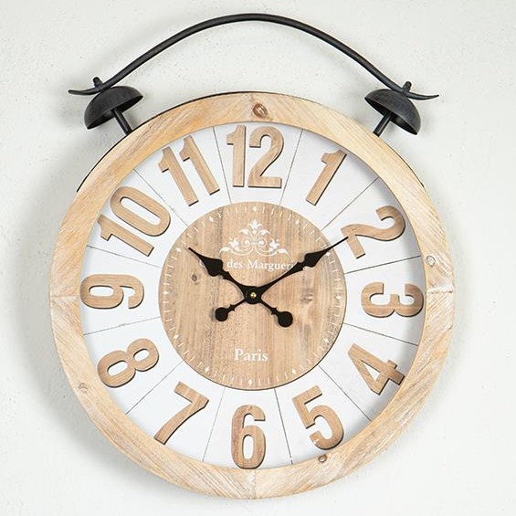 Wall clock 1xAA d. 50 cm beige