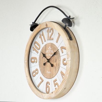 Wall clock 1xAA d. 50 cm beige