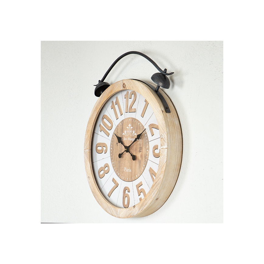 Wall clock 1xAA d. 50 cm beige