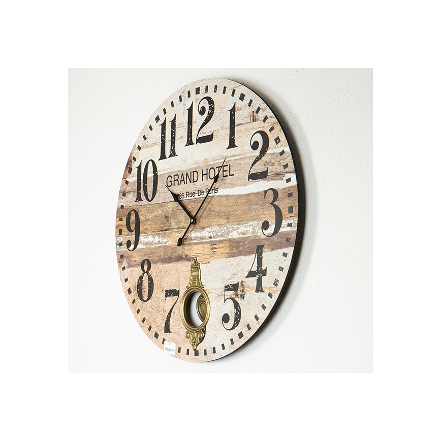 Wall clock 1xAA d. 58,2 cm beige