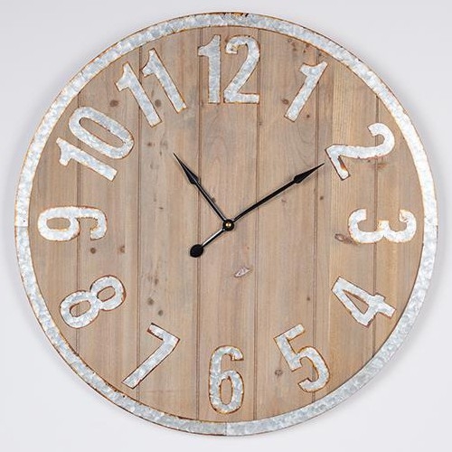 Wall clock 1xAA d. 60 cm beige