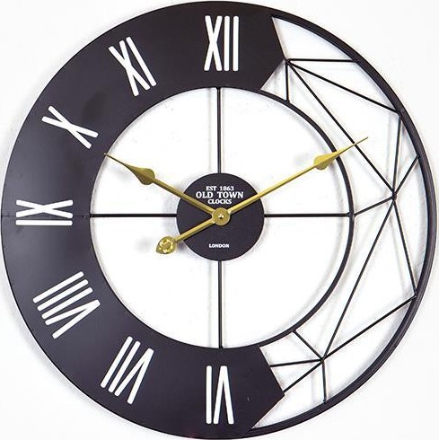 Wall clock 1xAA d. 60 cm black
