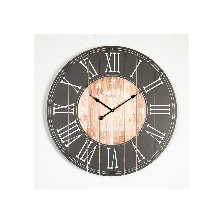 Wall clock 1xAA Ø 58,2 cm black/white