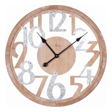 Wall clock, 1xAA, Ø 60 cm, beige/white