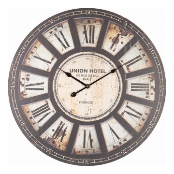 Wall clock, 1×AA, Ø 58.2 cm, black/beige