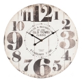 Wall clock, 1×AA, Ø 58.2 cm, brown
