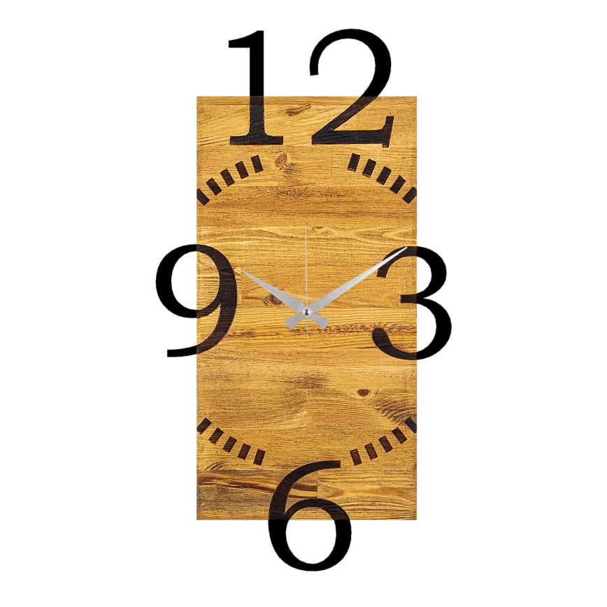 Wall clock 41x74 cm 1xAA wood/metal