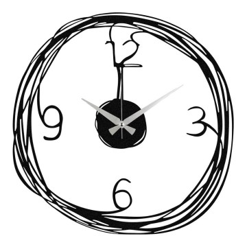 Wall clock 48 cm 1xAA black