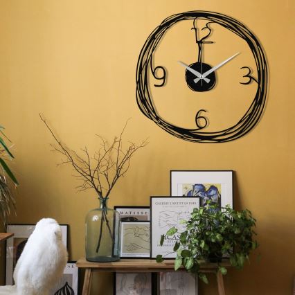 Wall clock 48 cm 1xAA black