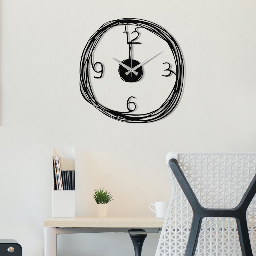 Wall clock 48 cm 1xAA black