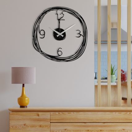 Wall clock 48 cm 1xAA black